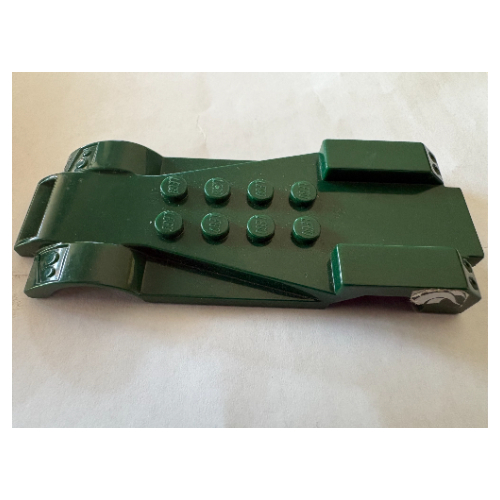 Vehicle Base, 4 × 10 with Mudguards, Fast Food Racer, with Headlights Dunkelgrün
