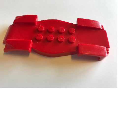 Vehicle Base, 4 × 10 with Mudguards, Fast Food Racer, with 4 Headlights McDonalds Red