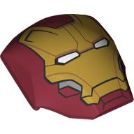 Large Figure Face 4 × 5 × 1 2/3 with Iron Man Face print Dark Red