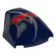 Large Figure Face 4 × 5 × 1 2/3 with Captain America Face, Red Visor print Dark Blue