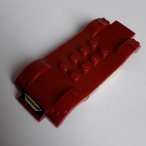 Vehicle Base, 4 × 10 with Mudguards, Fast Food Racer, Headlights and Taillights Dark Red