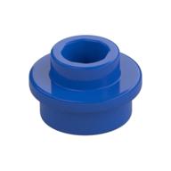 Plate Round 1 × 1 with Open Stud Blue