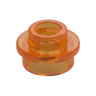Plate Round 1 × 1 with Open Stud Trans-Orange
