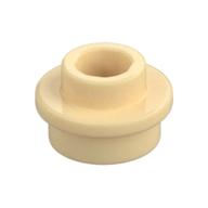 Plate Round 1 × 1 with Open Stud Tan