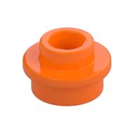 Platte rund 1 × 1 mit offen Noppe Orange