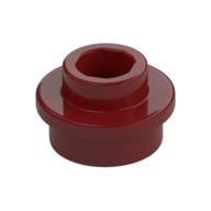 Plate Round 1 × 1 with Open Stud Dark Red