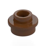 Plate Round 1 × 1 with Open Stud Reddish Brown