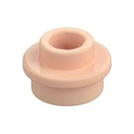 Plate Round 1 × 1 with Open Stud Light Nougat