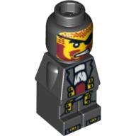 Microfig Pirate Plank Pirate Captain Schwarz