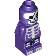 Microfig Skeleton General Print Dark Purple