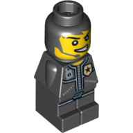 Microfig Police Officer Print Schwarz