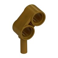 Technic Pin Connector Double with Bar [2 Holes] Pearl Gold