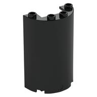 Cylinder Half 2 × 4 × 5 with 1 × 2 cutout Schwarz