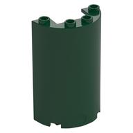 Cylinder Half 2 × 4 × 5 with 1 × 2 cutout Dark Green