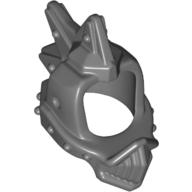Helmet Spiked Top with Grill and Open Front and Back Dark Bluish Gray