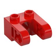 Technic Brick 1 × 2 with Hole and Dual Beam Extensions Red