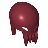 Helmet Alien Skull with Fangs Dunkelrot