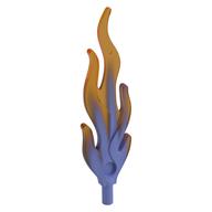 Wave / Flame Rounded Large with Marbled Trans-Orange Pattern Opal Trans-Purple