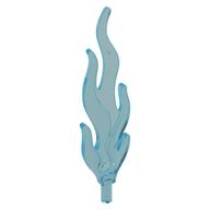 Wave / Flame Rounded Large with Marbled Trans Clear Pattern Trans-Light Blue