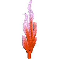 Wave / Flame Rounded Large with Marbled Opal Trans-Medium Reddish Violet Pattern Trans-Neon Orange