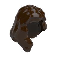 Hair Mid-Length with Part over Front of Right Shoulder Dark Brown