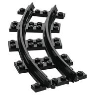 Vehicle Track, Train, Plastic, Narrow, Curve Schwarz