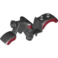 Fairing, Motorcycle, Vintage with Dark Red Trim Black