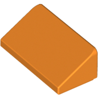 Brick Sloped 30° 1 × 2 × 2/3 Orange
