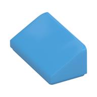 Brick Sloped 30° 1 × 2 × 2/3 Medium Blue