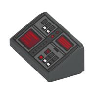 Brick Sloped 30° 1 × 2 × 2/3 with Buttons And Red Screens Print