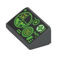 Brick Sloped 30° 1 × 2 × 2/3 with Green Screens and Controls Print