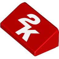 Dachstein 30° 1 × 2 × 2/3 mit weiß 2K Logo Rot