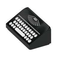 Brick Sloped 30° 1 × 2 × 2/3 with Typewriter Print