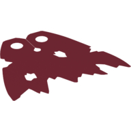 Neckwear Cape, Tattered with Holes Dark Red