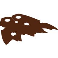 Neckwear Cape, Tattered with Holes Reddish Brown