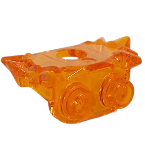 Minifig Neckwear Shoulder Guards with Crystals and 2 Studs on Back Trans-Orange