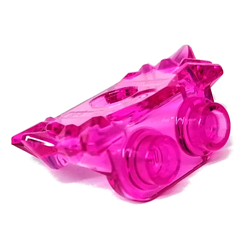 Minifig Neckwear Shoulder Guards with Crystals and 2 Studs on Back Trans-Dark Pink