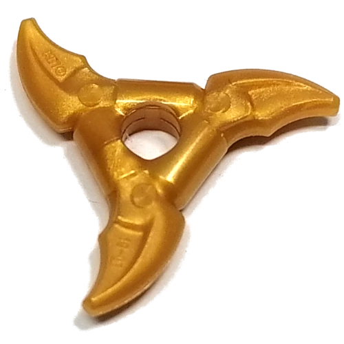 Weapon Throwing Star / Shuriken, Curved Blades Perlgold
