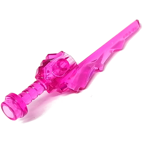 Weapon Sword Crystalized with Hilt and Pin in Trans-Dark Pink