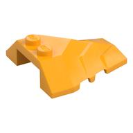 Brick Wedged, Sloped 4 × 4 Triple with 3 Ridges on Slope Bright Light Orange