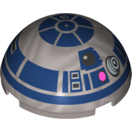 Dome Hemisphere 4 × 4 with Dark Blue R2-D2 Control Panel Print Mattsilber