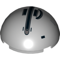 Dome Hemisphere 4 × 4 with Black AT-DP Print Light Bluish Gray