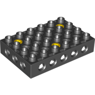 Duplo Toolo Brick 4 × 6 with Holes on Sides and Top and 3 Screws in Top