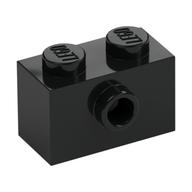 Brick Special 1 × 2 with 1 Center Stud on 1 Side, Bottom Stud Holder Schwarz