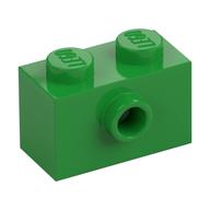 Brick Special 1 × 2 with 1 Center Stud on 1 Side, Bottom Stud Holder Bright Green