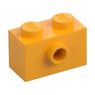 Brick Special 1 × 2 with 1 Center Stud on 1 Side, Bottom Stud Holder Leuchtendes Hellorange