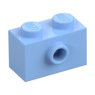 Brick Special 1 × 2 with 1 Center Stud on 1 Side, Bottom Stud Holder Bright Light Blue