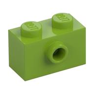 Brick Special 1 × 2 with 1 Center Stud on 1 Side, Bottom Stud Holder Limette