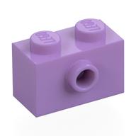 Brick Special 1 × 2 with 1 Center Stud on 1 Side, Bottom Stud Holder Medium Lavender