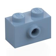 Brick Special 1 × 2 with 1 Center Stud on 1 Side, Bottom Stud Holder Sand Blue